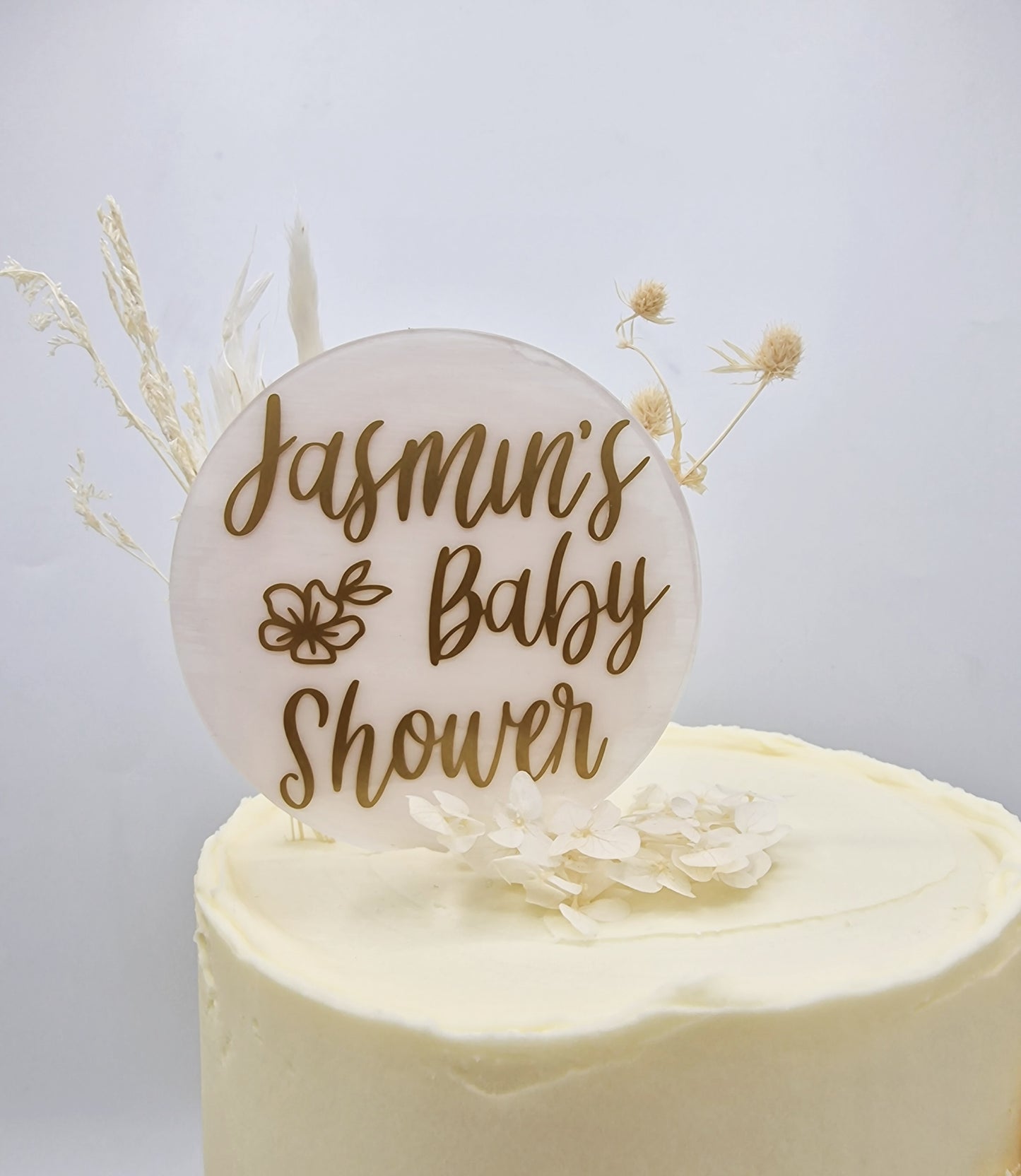 Painted Acrylic Cake Topper